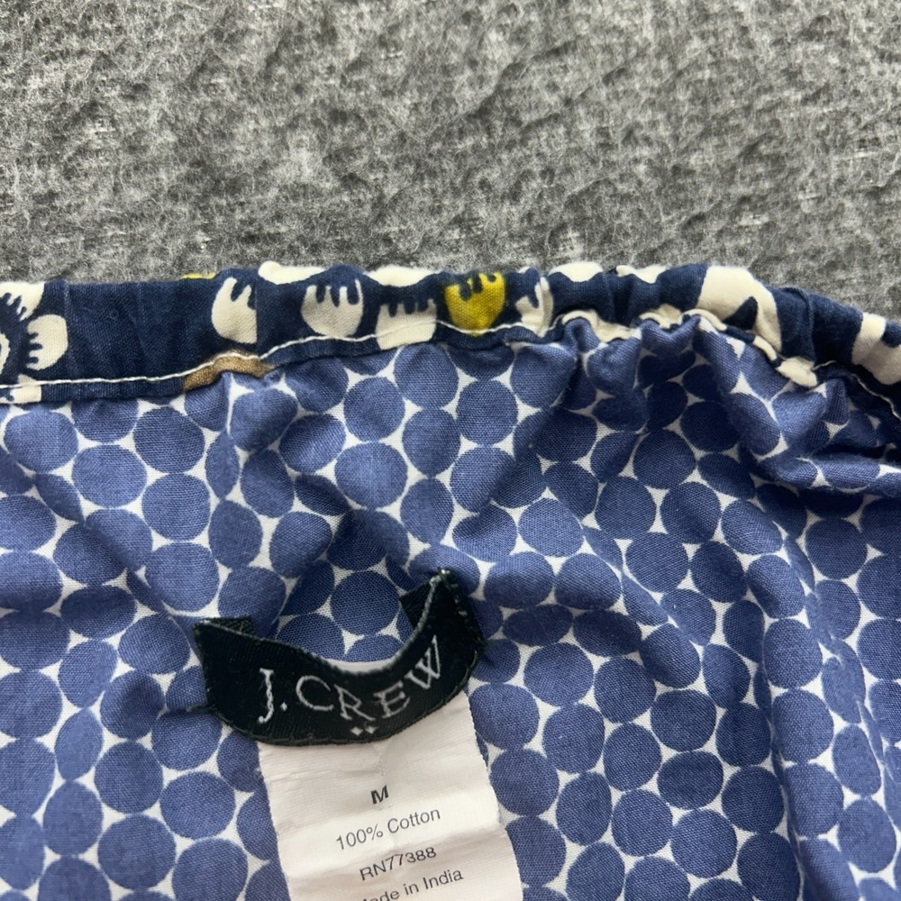 J.Crew Skirt Medium Patchwork Short Blue Flare Country Cottage Boho Prairie - Picture 7 of 7